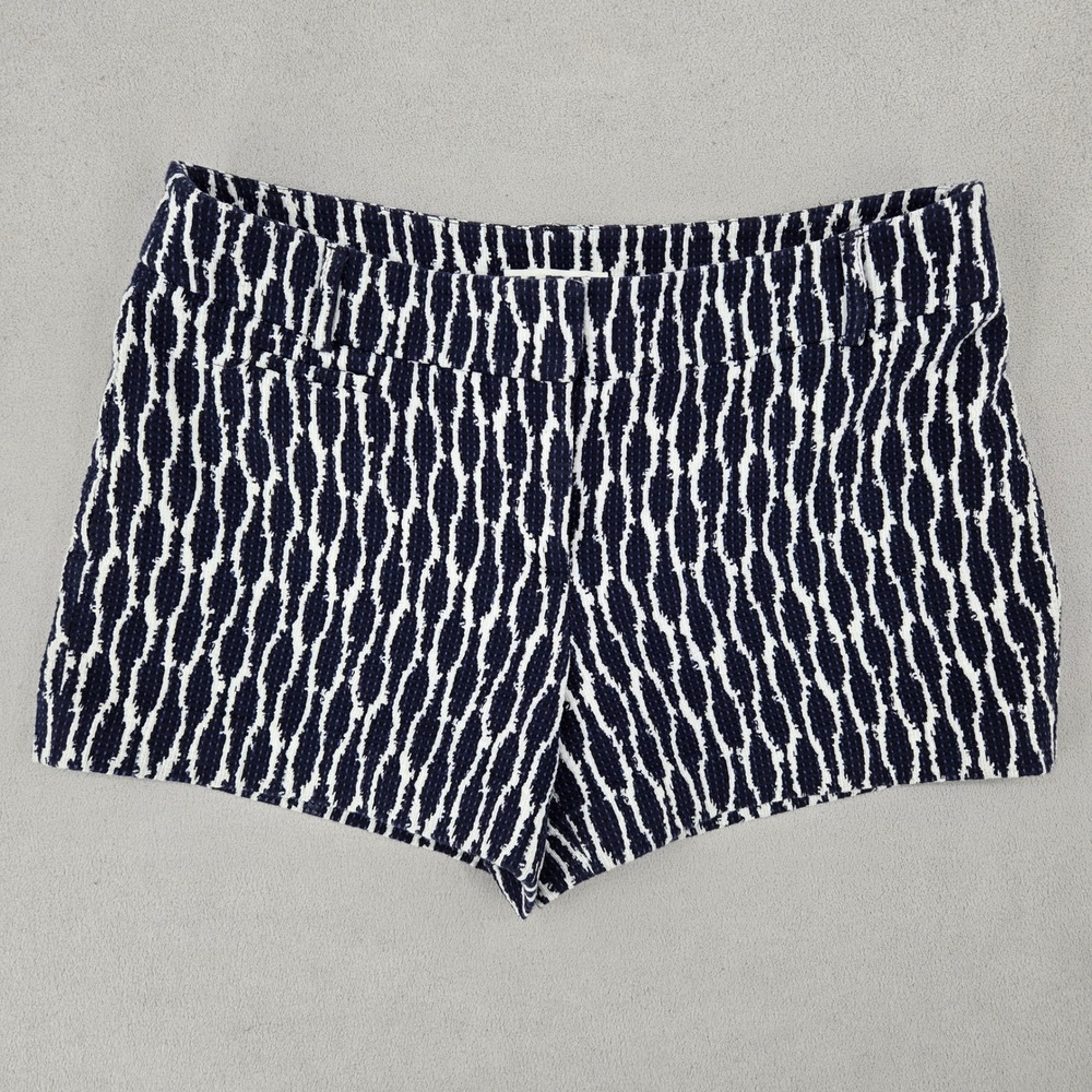 Ann Taylor LOFT 8 Textured Geometric Shorts Womens Preppy Coastal